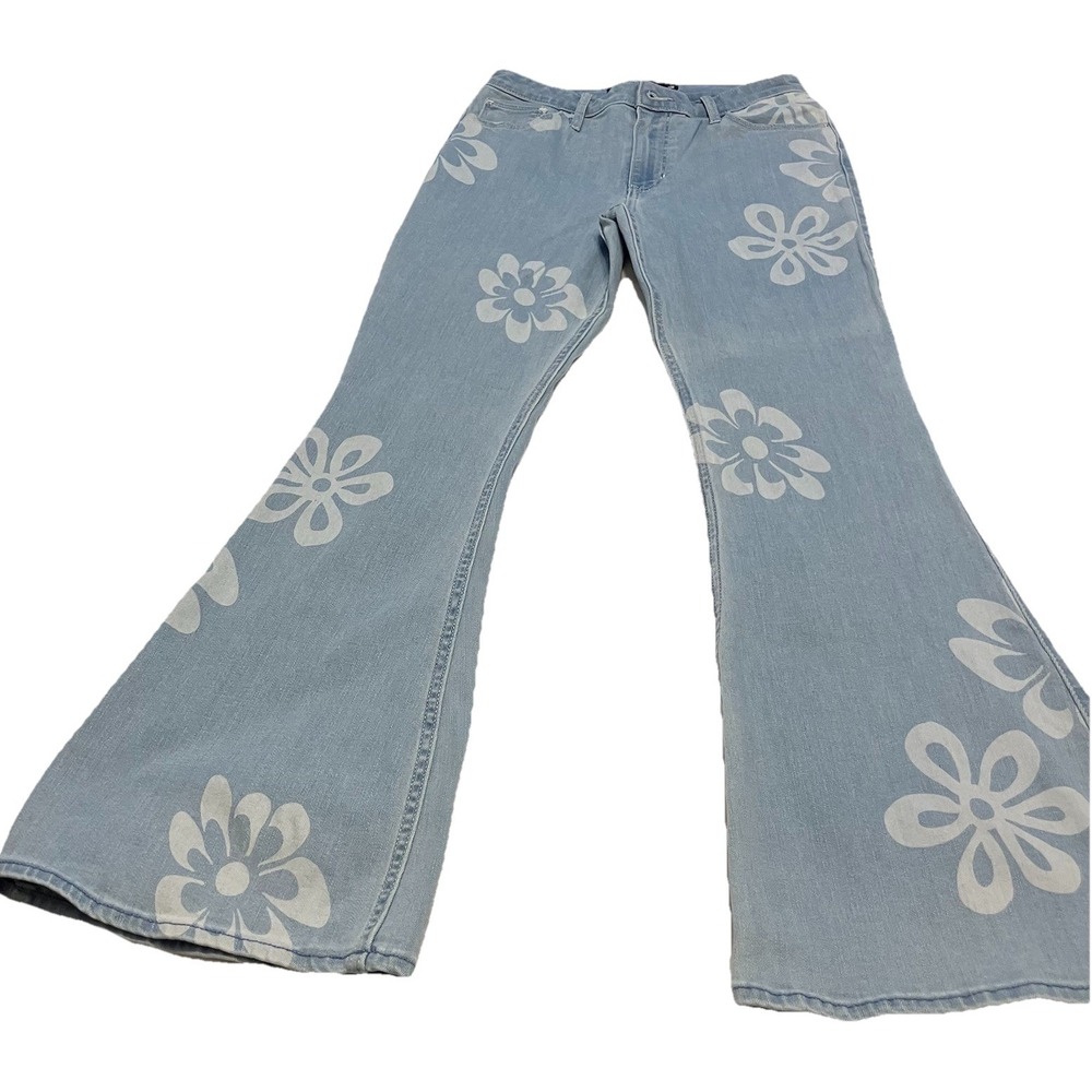 Holster‎ Jeans High Rise Flared With Flower Print  Jeans Size 11